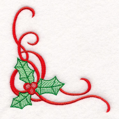 Merry Textures Holly Swirls Corner