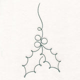 Continuous  Linework Christmas Borders - Holly & Berries