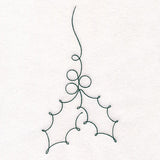 Continuous  Linework Christmas Borders - Holly & Berries