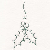 Continuous  Linework Christmas Borders - Holly & Berries