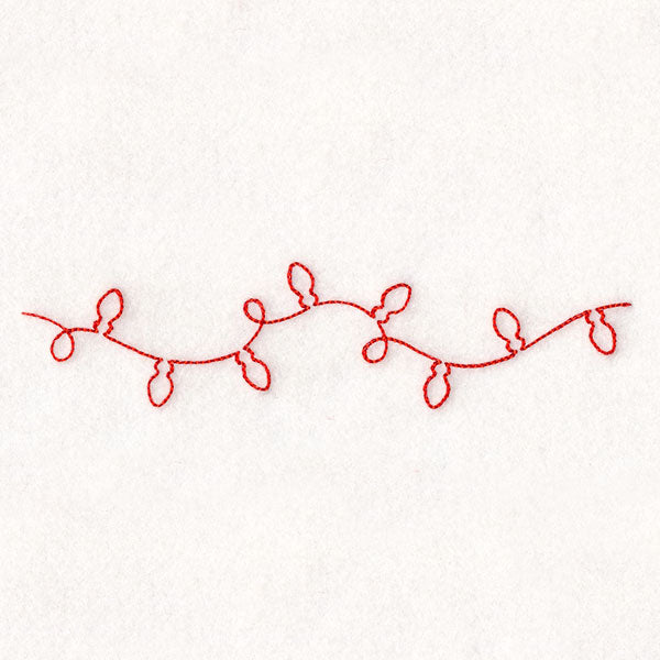 Continuous  Linework Christmas Borders - Lights