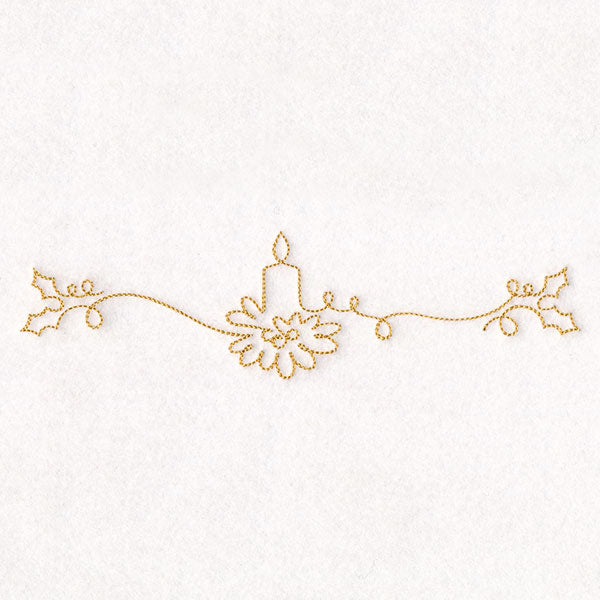 Continuous Linework Christmas Borders - Candle