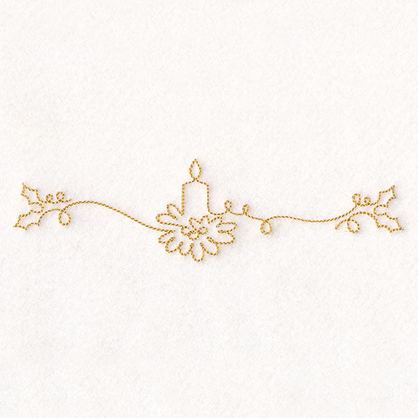 Continuous Linework Christmas Borders - Candle