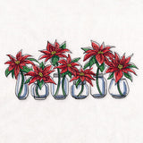Christmas Poinsettia Jar Bouquets Border