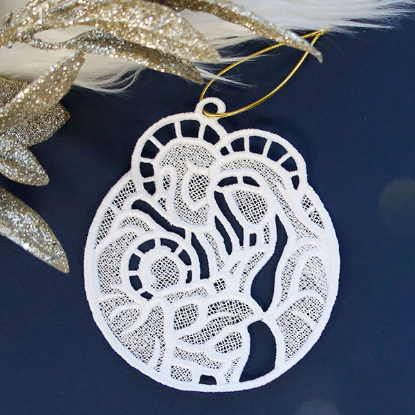 Nativity Treasures  Ornament - Holy Family (Lace)