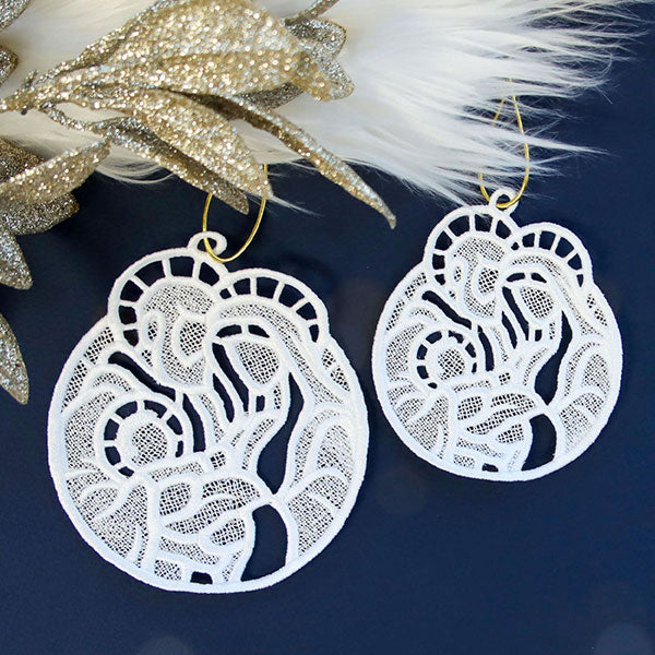 Nativity Treasures  Ornament - Holy Family (Lace)