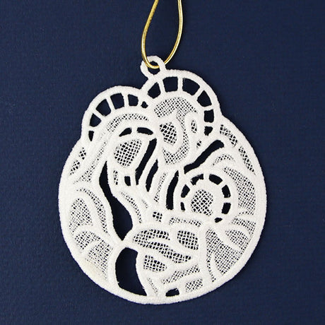 Nativity Treasures  Ornament - Holy Family (Lace)