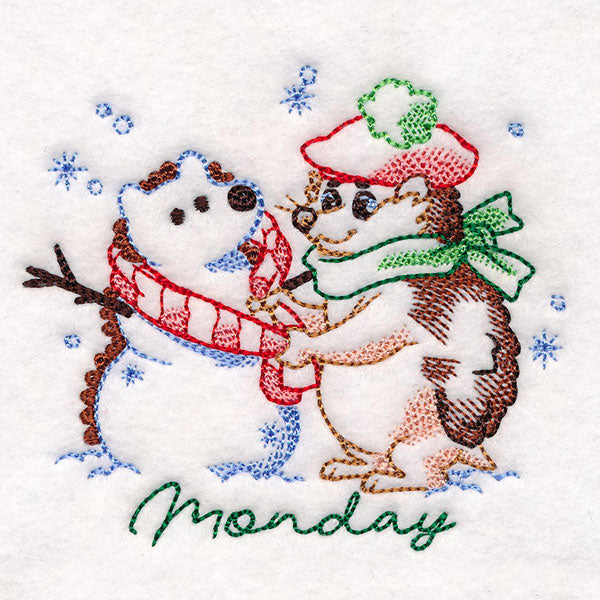 Snowman Hedgehog on Monday