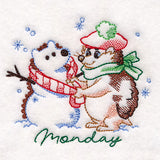 Snowman Hedgehog on Monday
