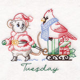 Mouse & Cardinal with Gifts on Tuesday