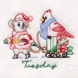 Mouse & Cardinal with Gifts on Tuesday