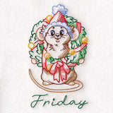 Mouse Wearing a Wreath on Friday