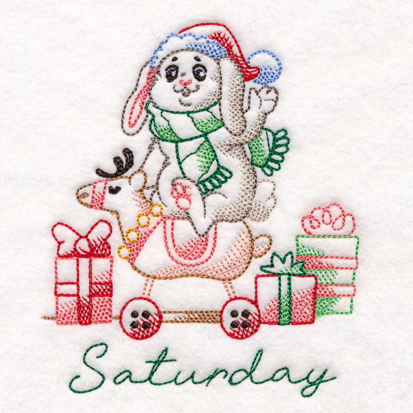 Bunny Riding a Reindeer on Saturday