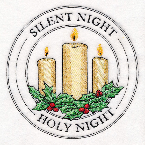 Silent Night Candle Stamp