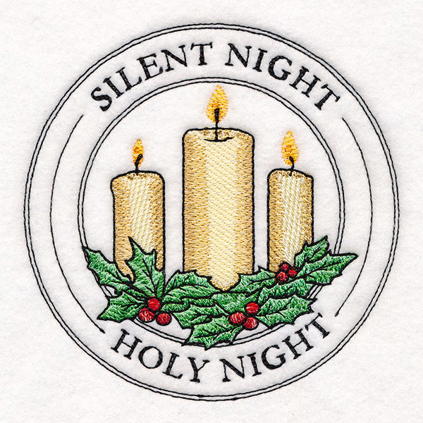 Silent Night Candle Stamp