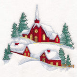 Snowy Church Landscape