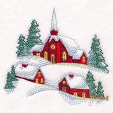 Snowy Church Landscape