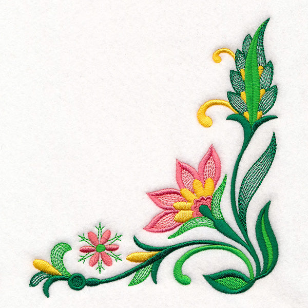 Jacobean Blooms Corner