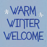 Warm Winter Welcome Snowman - Text