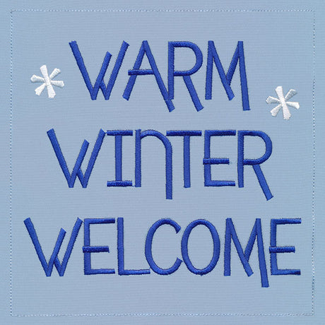 Warm Winter Welcome Snowman - Text