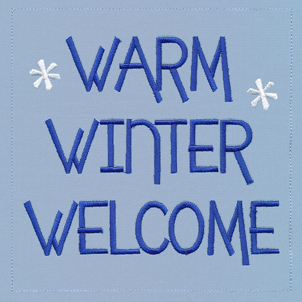 Warm Winter Welcome Snowman - Text