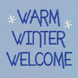 Warm Winter Welcome Snowman - Text