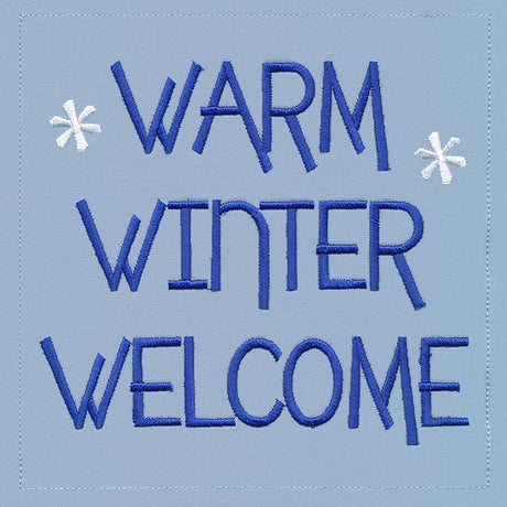 Warm Winter Welcome Snowman - Text