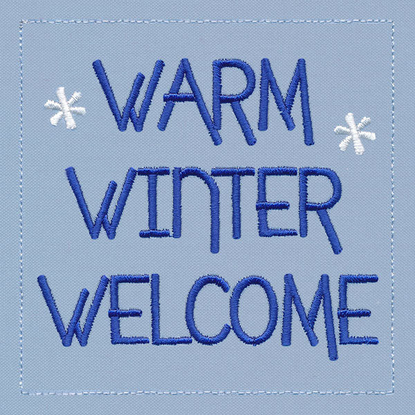 Warm Winter Welcome Snowman - Text