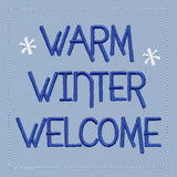Warm Winter Welcome Snowman - Text