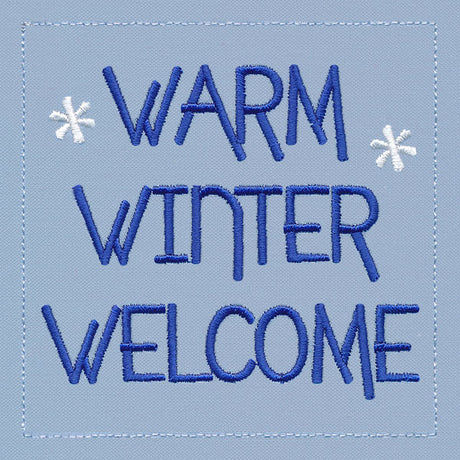 Warm Winter Welcome Snowman - Text