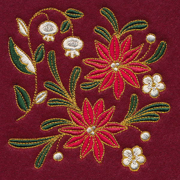 Christmas Textures Poinsettia Corner