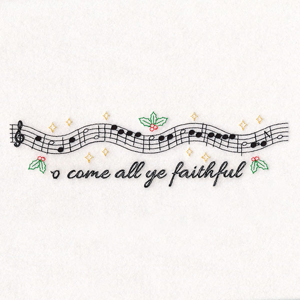 Christmas Music Borders - O Come All Ye Faithful