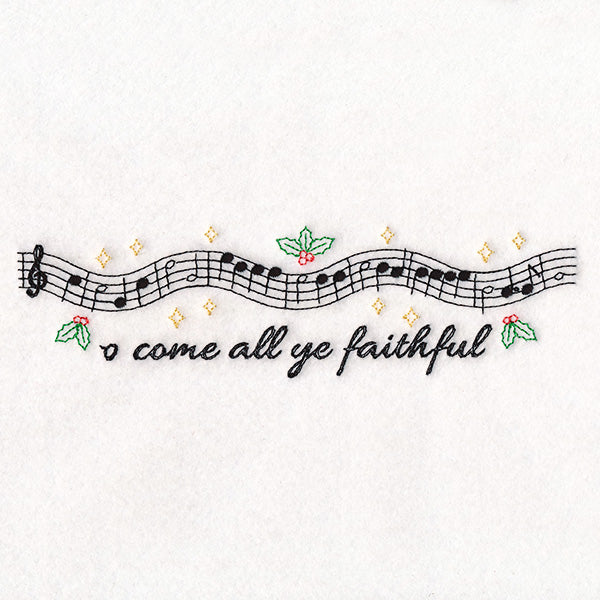 Christmas Music Borders - O Come All Ye Faithful
