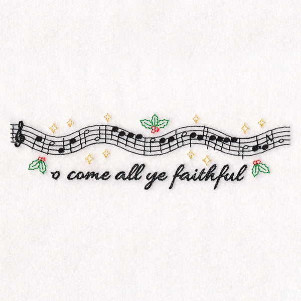 Christmas Music Borders - O Come All Ye Faithful