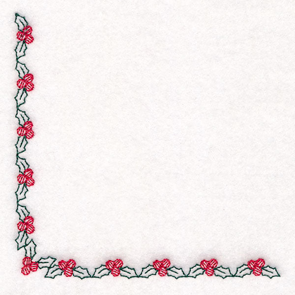 Delicate Christmas Corners - Holly