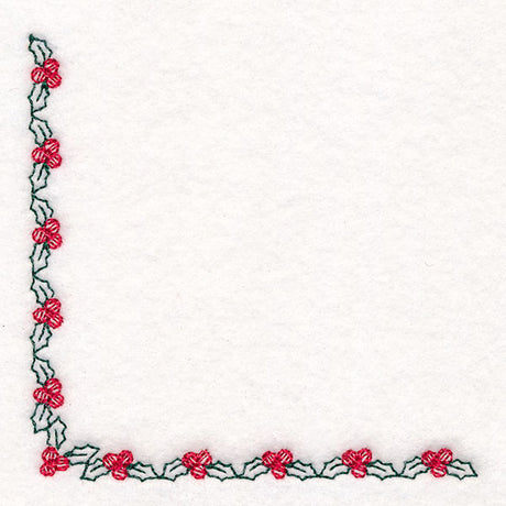 Delicate Christmas Corners - Holly