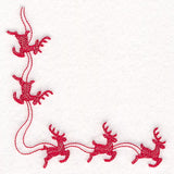 Delicate Christmas Corners - Reindeer
