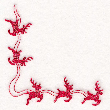 Delicate Christmas Corners - Reindeer