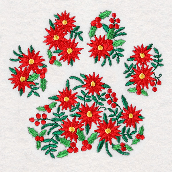 Poinsettia Pet Paw
