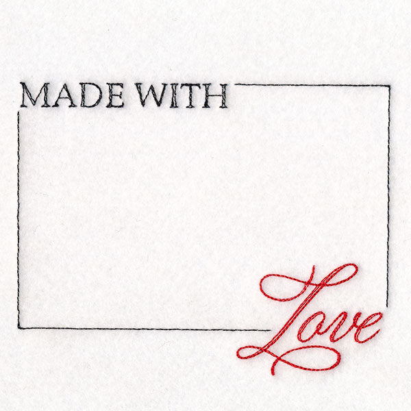 From the Heart Quilt Labels - Made with Love