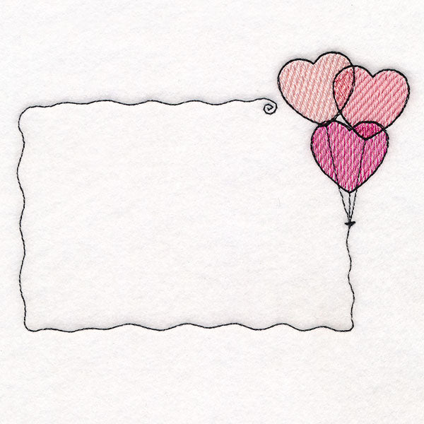 From the Heart Quilt Labels - Heart Balloons