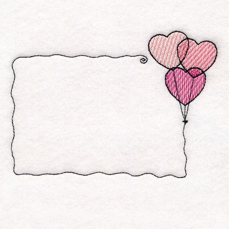 From the Heart Quilt Labels - Heart Balloons