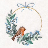 Delicate Winter Robin Wreath