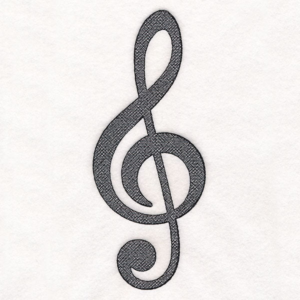 Of Note Treble Clef (Embossed)