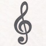 Of Note Treble Clef (Embossed)