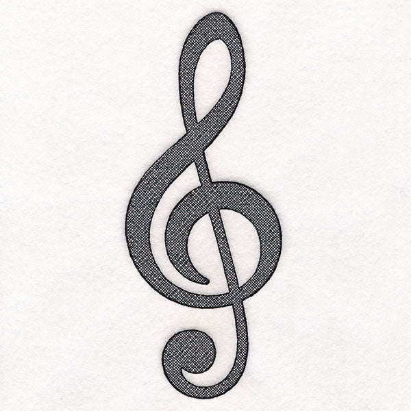 Of Note Treble Clef (Embossed)