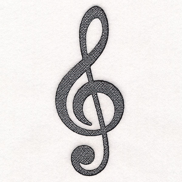 Of Note Treble Clef (Embossed)
