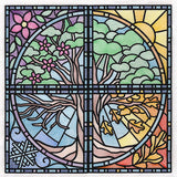 All The Seasons Stained Glass Tree