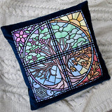 All The Seasons Stained Glass Tree - Spring