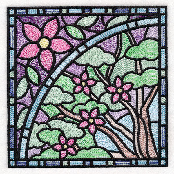 All The Seasons Stained Glass Tree - Spring
